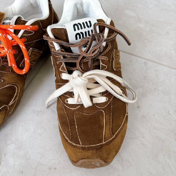 99% NEW MIUMIU AUTHENTIC SIZE 7 NEW BALANCE SNEAKER - Picture 9 of 10
